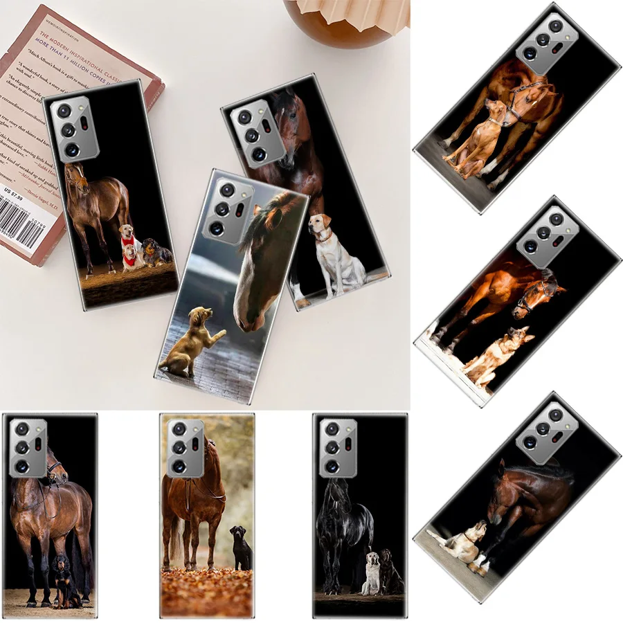 Domineering Cool Horses And Dogs Phone Case For Galaxy A15 A25 A35 A55 A05S A70S A50S A40 A30 A20E A20S A10 A90 5G J8 J6 J4 P