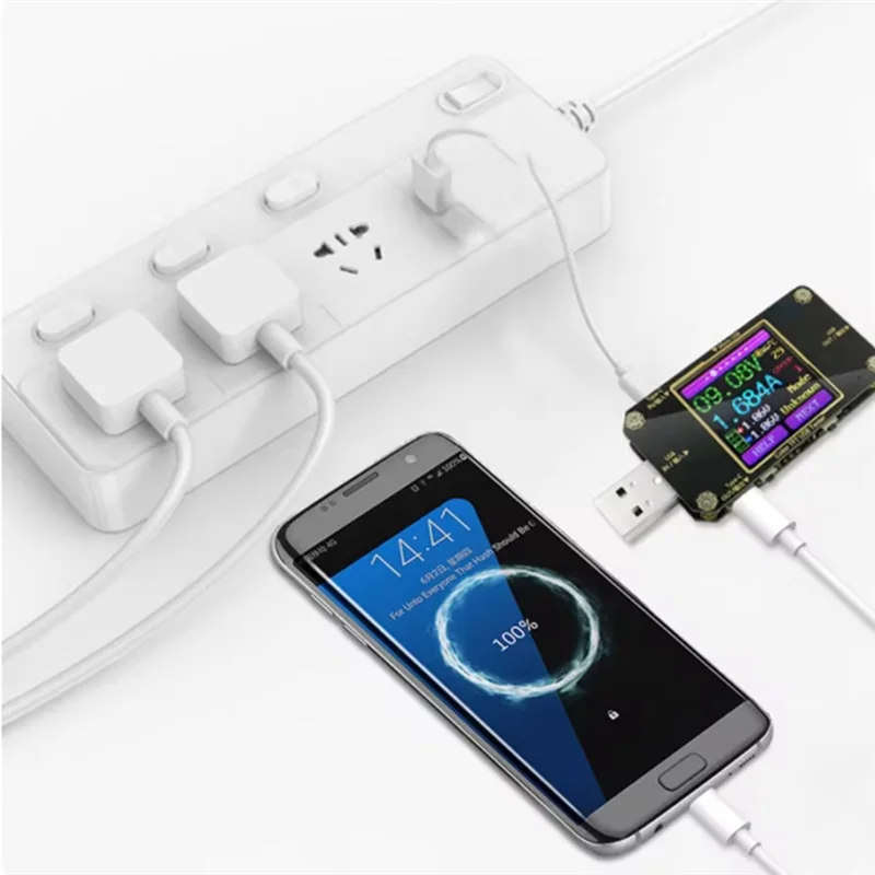 

Трендовый измеритель мощности, тестер тока и напряжения, цифровой USB цветной ЖК-дисплей, емкость аккумулятора PD