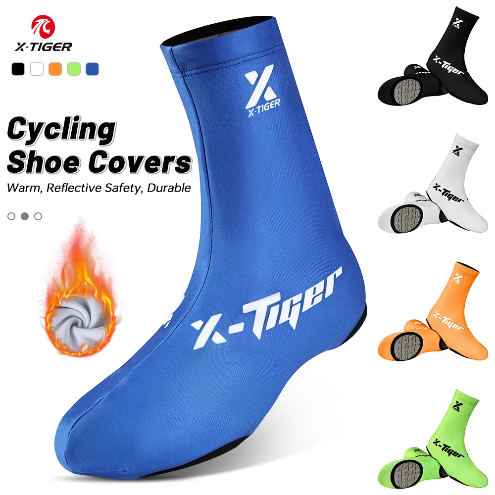 X-TIGER Winter Cycling Shoe Covers Warmth Windproof Bicycle Riding Boot Covers Multi-color for Men And Women