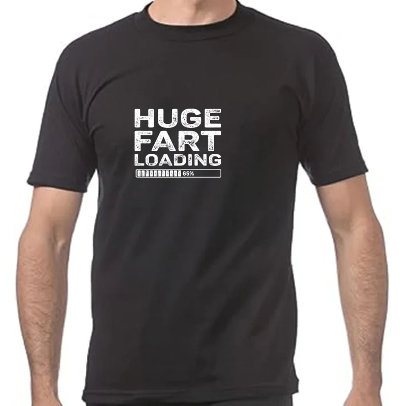 Fart Loading Funny T-shirt Joke Gag Humor Tee Tshirt for Man Dad Gifts Guys Clothes Fashion Casual Tops Short Sleeve Clothes
