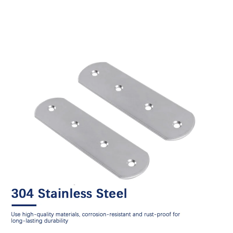 4PCS Stainless Steel Angle Bracket, Right Angle Support Fixing Plate, Triangle Iron I-Shape Plate Connector Hardware Accessories