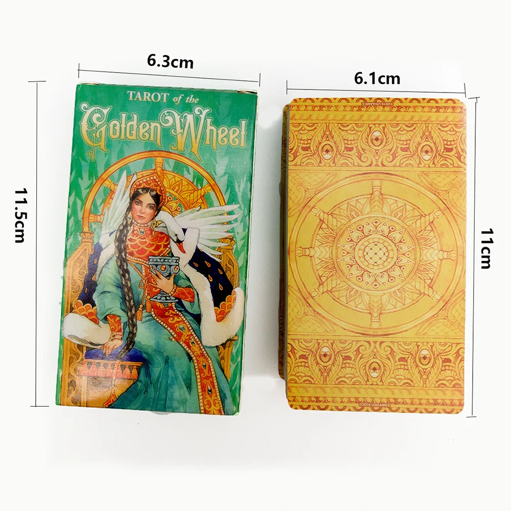 Tarot Of The Golden Wheel 78pcs Tarot Cards Deck Table Game Board Games Guidance Divination Fate Oracle English Party  Card