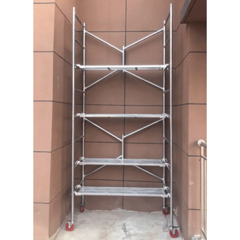 Folding scaffolding full set of thickened steel pipe small mobile construction site scaffolding