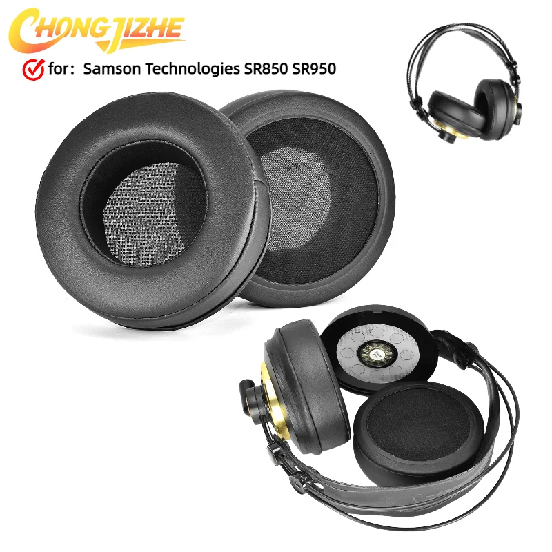 

CHONGJIZHE Replacement Ear Pads Cushions For Samson Technologies SR850 SR950 Headphone Softer Protein Leather Earpads