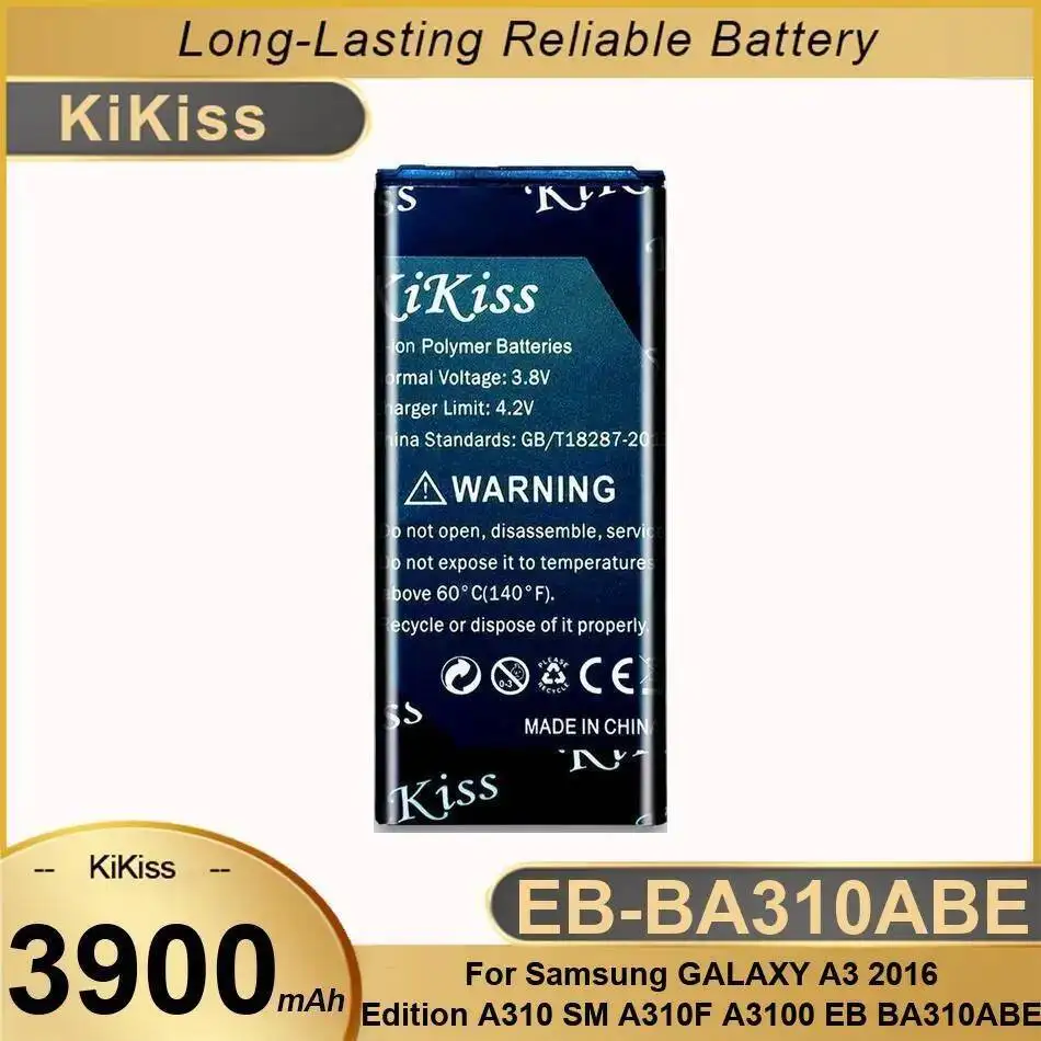 

3900Mah For Samsung Galaxy A3 2016 Edition A310 SM A310F A3100 Mobile Phone Battery EB-BA310ABE High Capacity