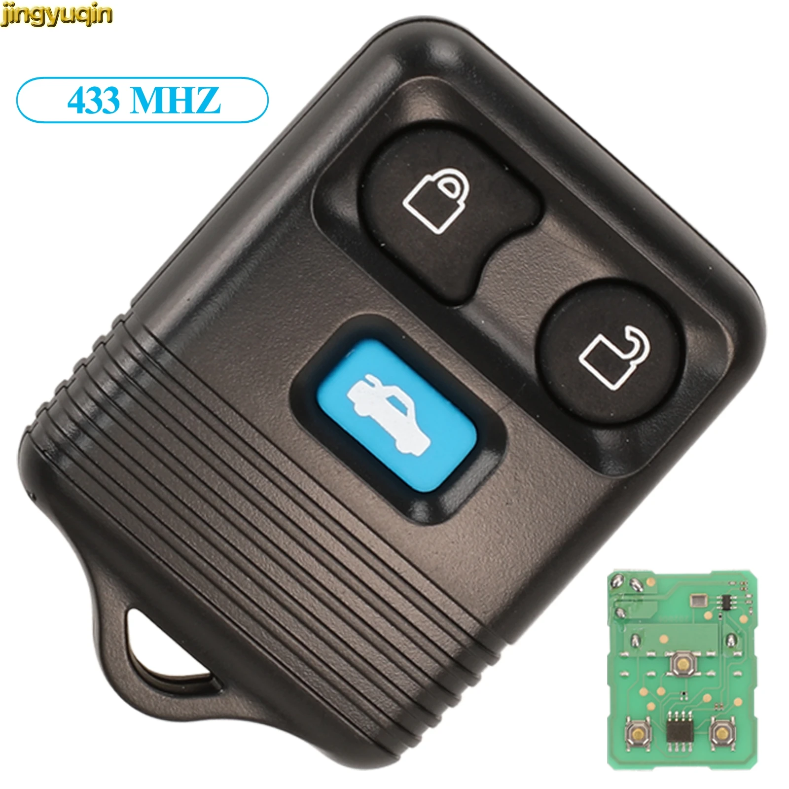 Jingyuqin Remote Car Key Fob Control 433 MHZ For Ford Transit MK6/Connect 2000 2001 2002 2003 2004 2005 2006 3 Buttons