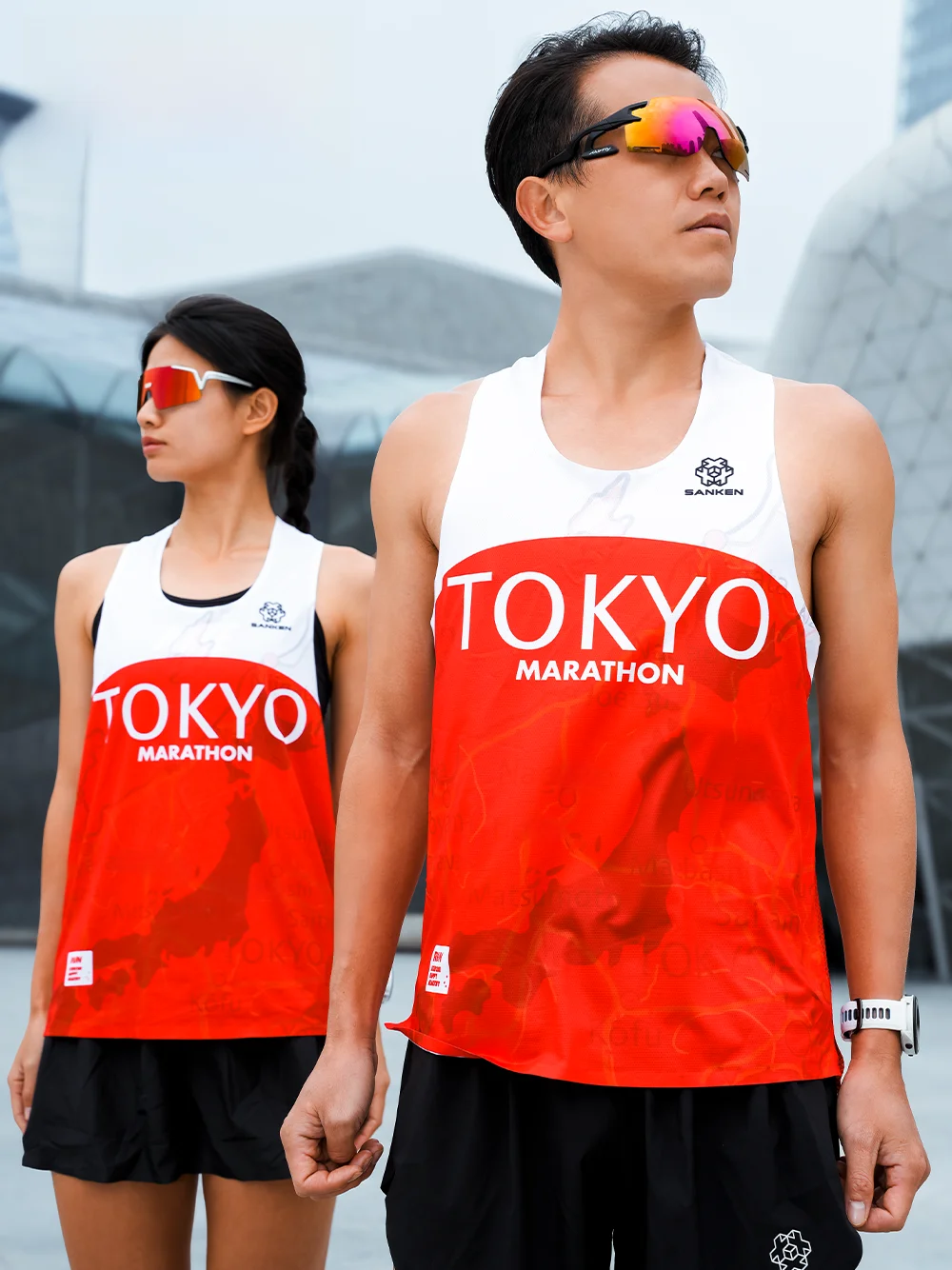 

Мужская беговая майка Sanken Marathon Tokyo: быстросохнущая, бесшовная, легкая, дышащая, для тренировок