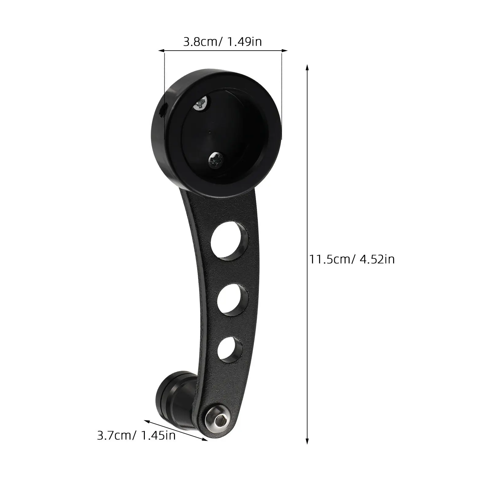 1Set Sturdy Aluminum Car Window Shake Handle Universal Door Crank Winder Rocker Kit for Manual Windows Replacement Black