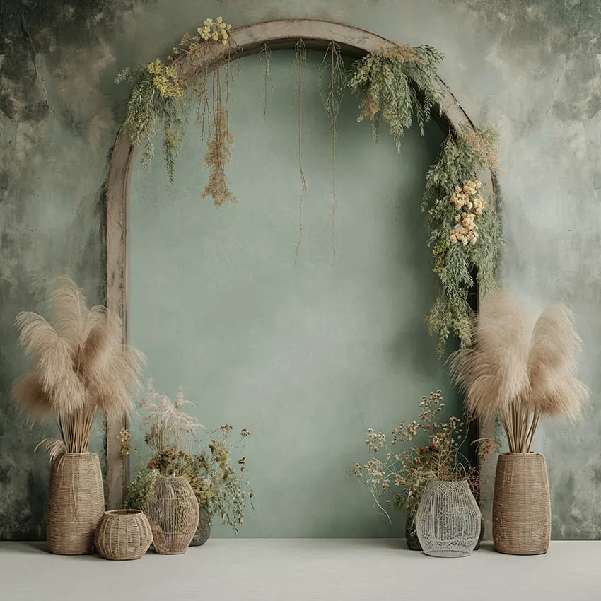 Bohemian Room Photography Background Flower Wall Arch Adult Birthday Wedding Pregnant Woman Portrait Decoration Background