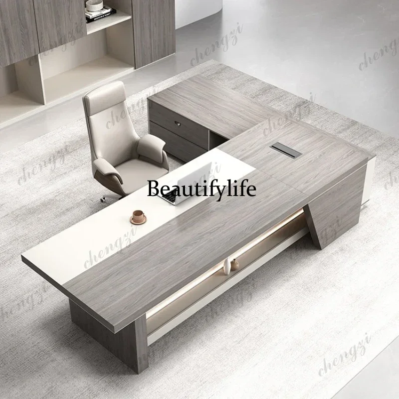 C45 Drawer Designer Office Table Base Chair Asthetic Wooden Storage Office Desks Gaming Study Writing Mesa Gamer - view 5