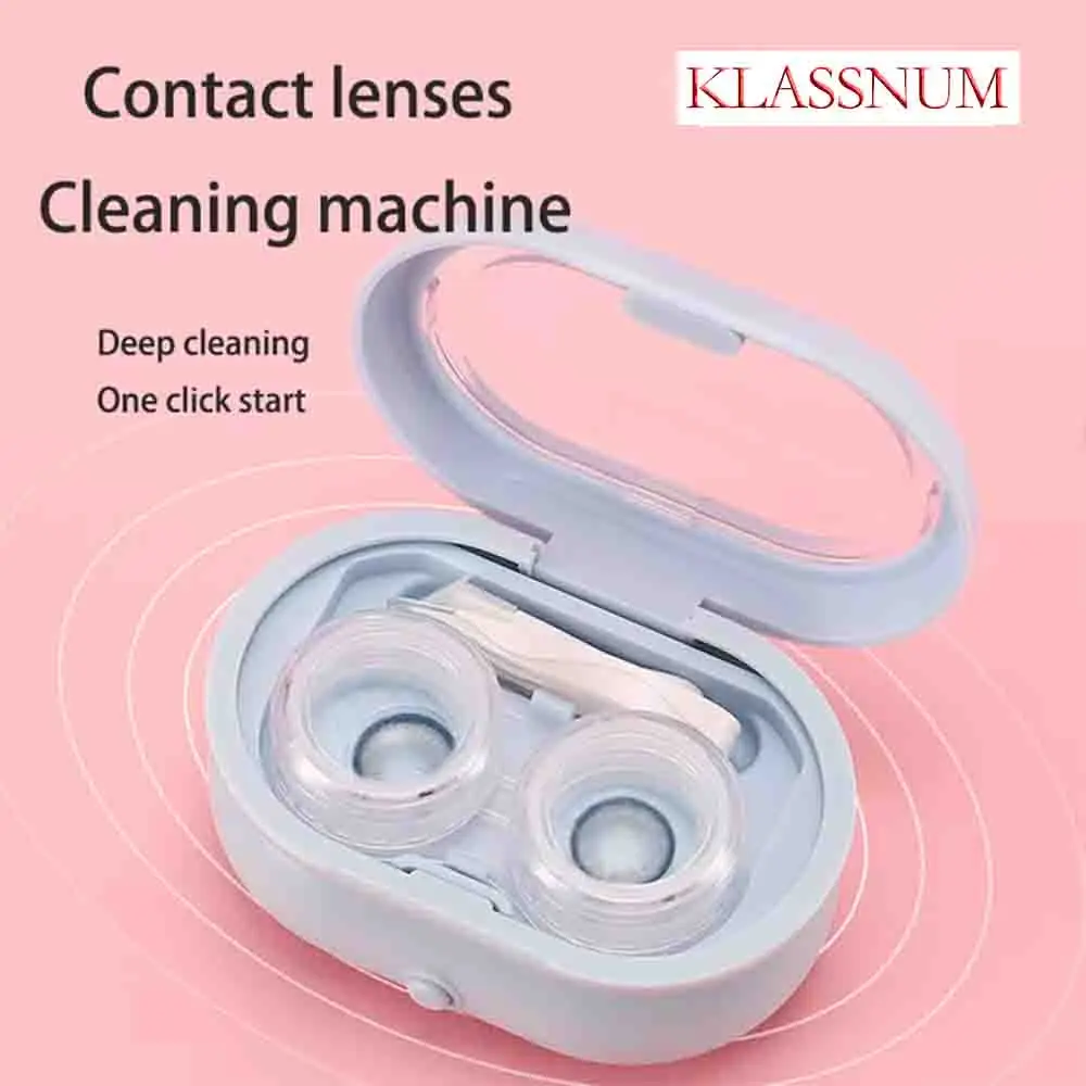 2025Contact Lens Ultrasonic Cleaning Machine Beauty Pupil Storage Cleaning Container Travel Portable Washer Contact Lens Cleaner