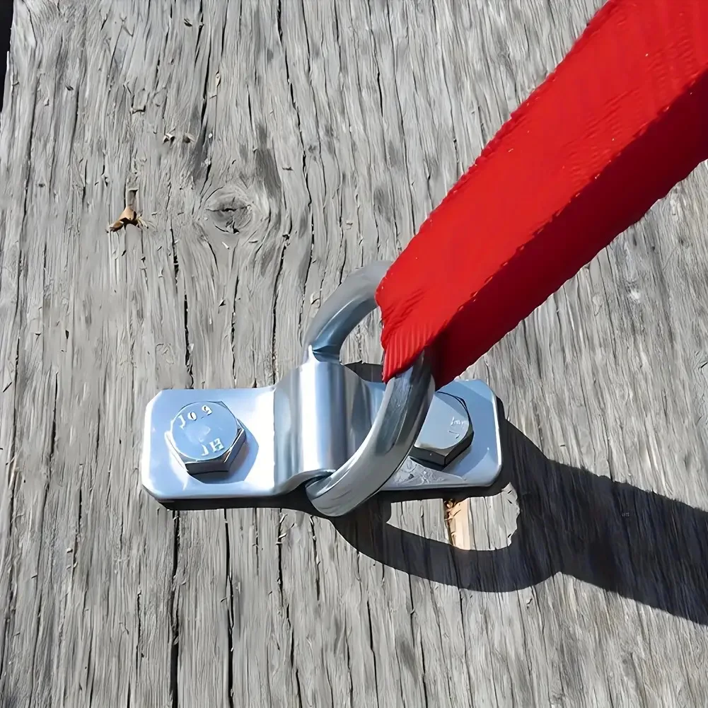 10pcs Metal D-Type Ring Heavy Duty Car  Trailer Hook  Pull Ring Floor Fixing Rope Buckle Hooks Towing Bars Accessories