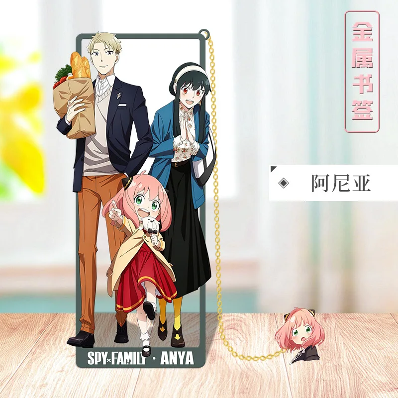 

Spy x Family Metal bookmarks Japanese anime school supplies ornament student gift book mark