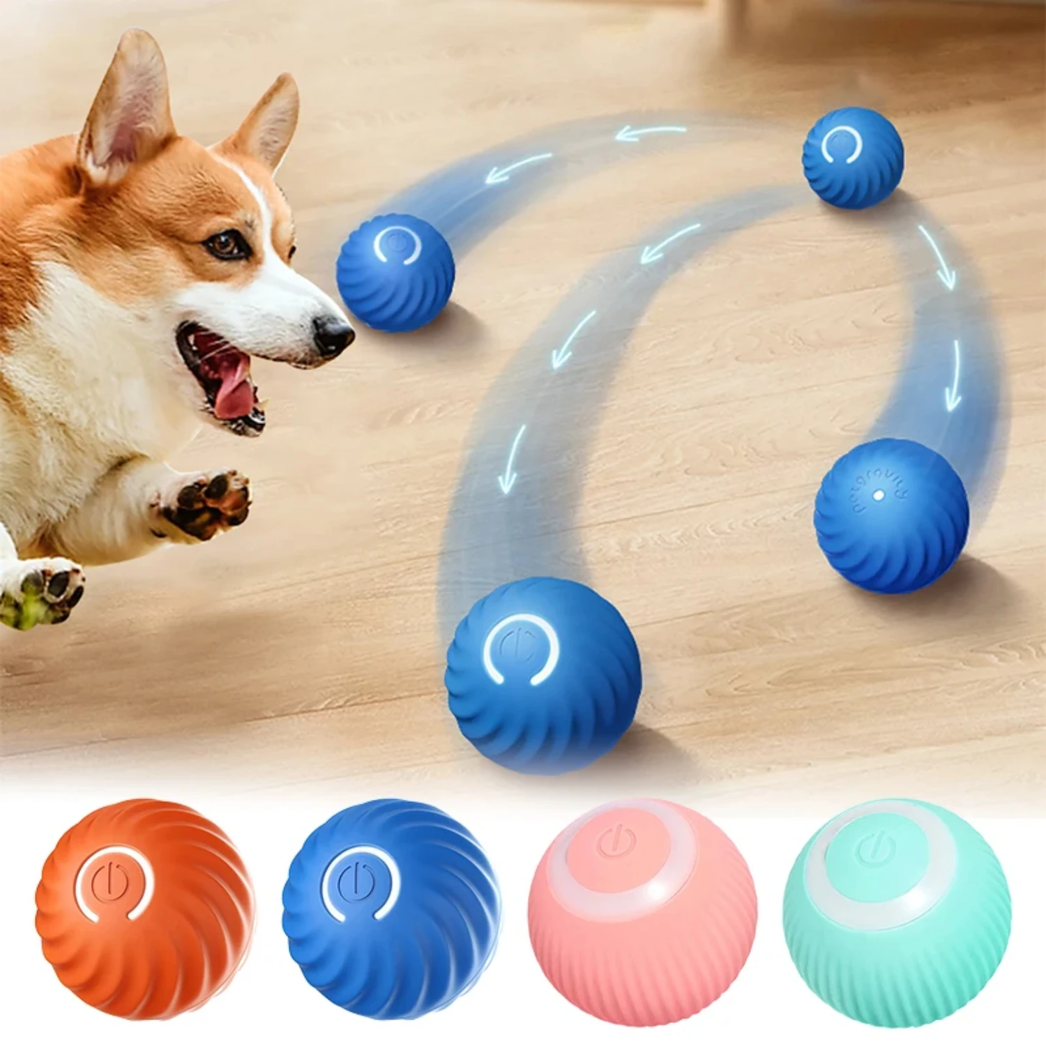 

Smart Electronic Interactive Dog Toy Ball - Automatic USB Moving Bouncing Pet Ball for Puppy - Fun and Engaging Cat Toy - Perfec