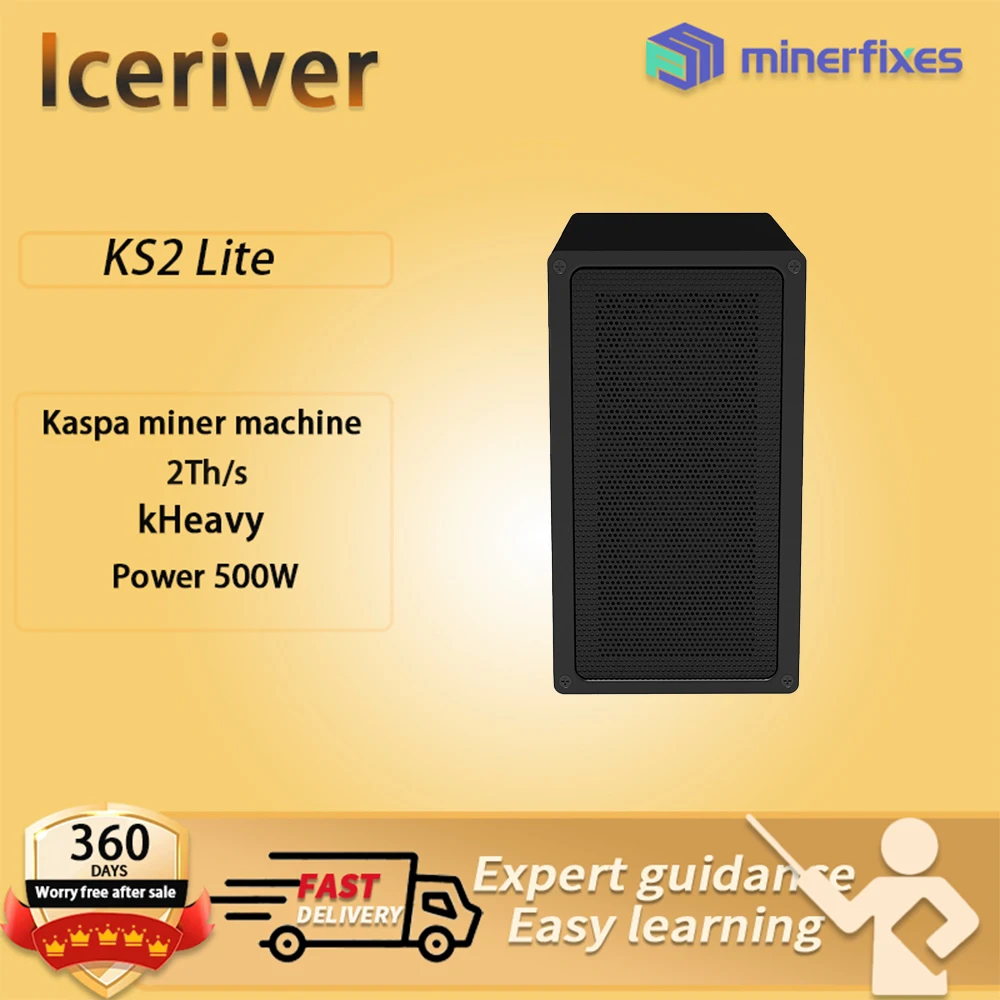 IceRiver KS2 Lite 2Th/s Kaspa Mining KAS Coin Mining Asic Crypto Miner  Machine 500W Kaspa Miner