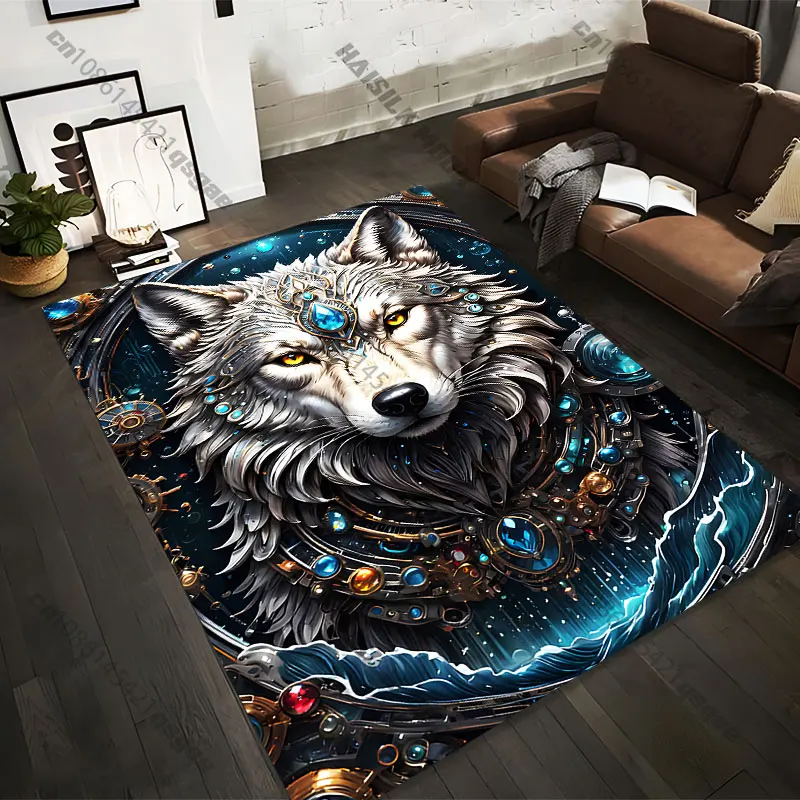 21 Sizes Mystical wolf adorned with jewels Printed Area Rugs for Adult Yoga Mats Living Room Decor Personalized Doormat