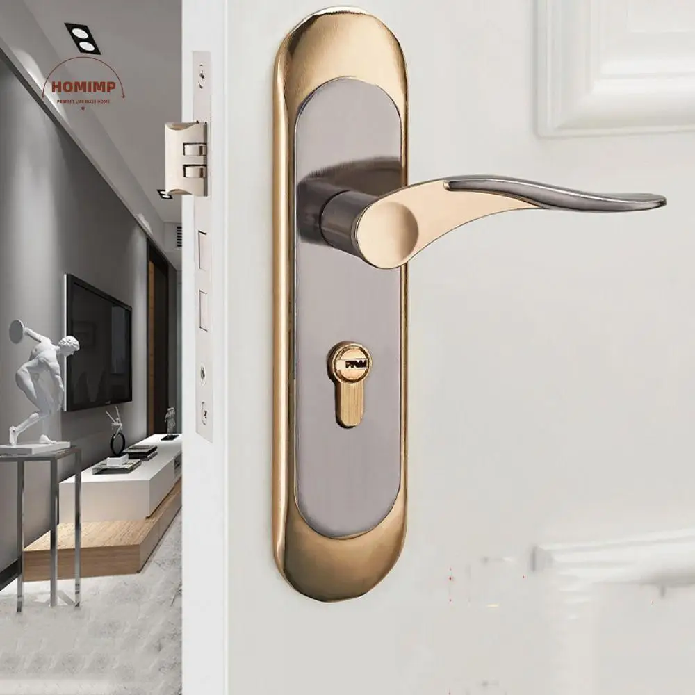 

European Style Bedroom Interior Door Lock Easy Install Universal Security Lock Anti-Theft Gate Lock with 3pcs Keys