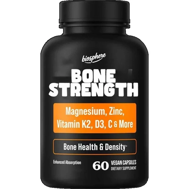 

Plant calcium citrate containing vitamin D3, K2, magnesium, zinc, potassium, boron - bone health supplements -60 capsules