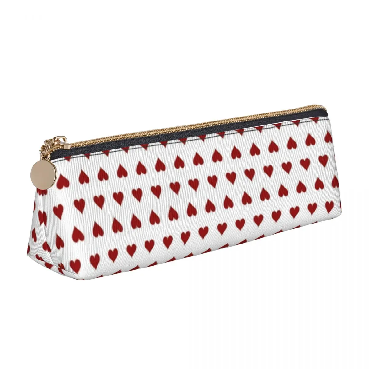 Fashion Pencil Case Red Poker Hearts Pencil Box Playing Cards Print School Pencil Cases Boy Girl Zipper Design School Supplies