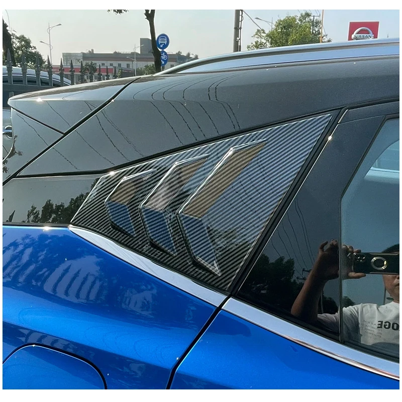 ABS Car Side Rear Window Louver Shutter Cover Trim For Nissan Qashqai J12 2022-2024 Auto Accessories