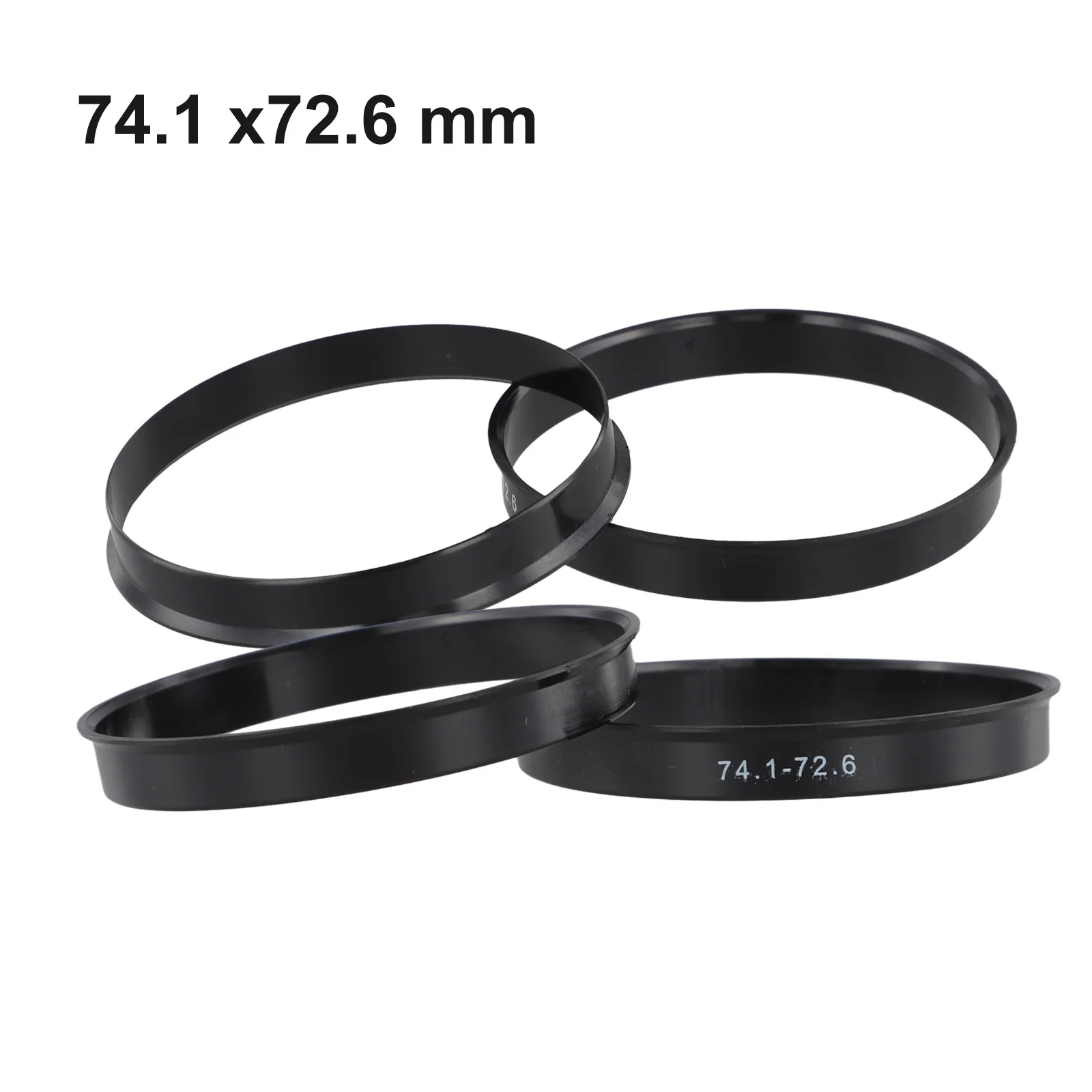 

2pair Car Hub Centering Rings 74.1x72.6 Mm For BMW Wheel Bore Center Spacer Black Hub Centric Rings Automobile Tire Accessories