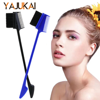 3 In 1 Edge Brushes Three Function Professional Hair Styling Comb Set Plastic Double Sided Eyebrow Brush Hairdresser Tools 5Pcs