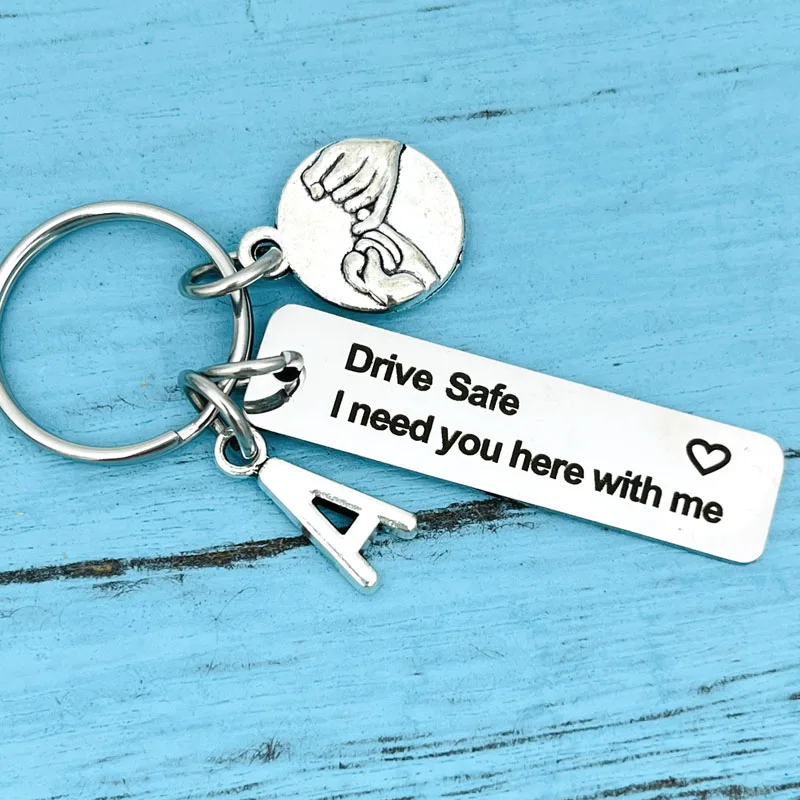 Drive Safe Keychain New Driver Keyring Boyfriend Gift Couple Gift  for Girlfriend Husband Wife