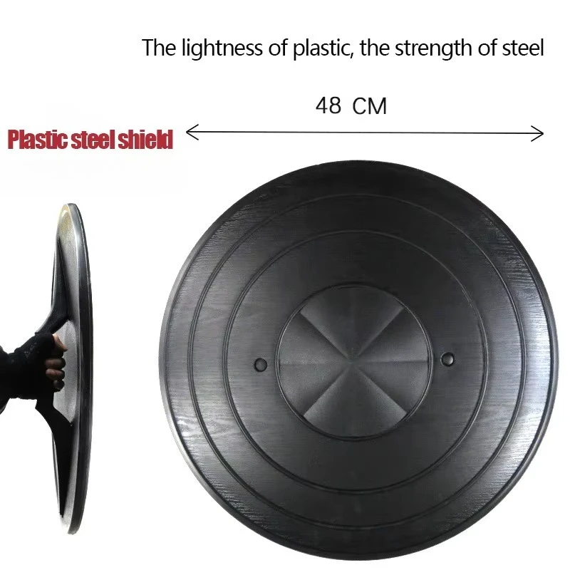 High-intensity Training Riot Shield Plastic Steel Round Shield Training Lightweight and Flexible Grip