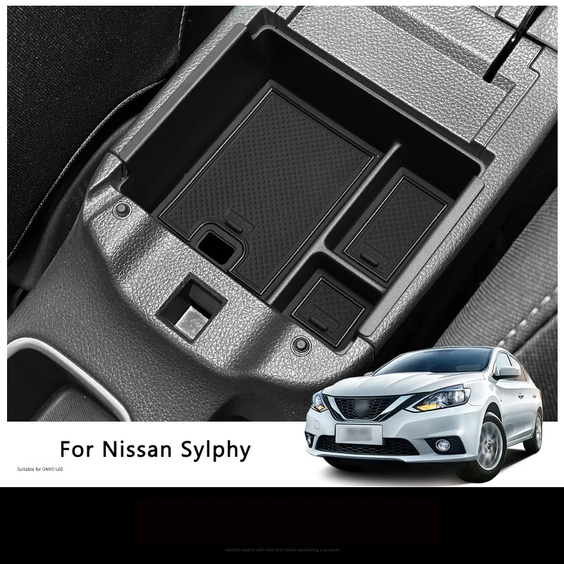 

For Nissan Sylphy 2012-2024 2013 2014 2015 2016 Central Control Armrest Box Storage Box PVC ABS Material Car Interior Accessory