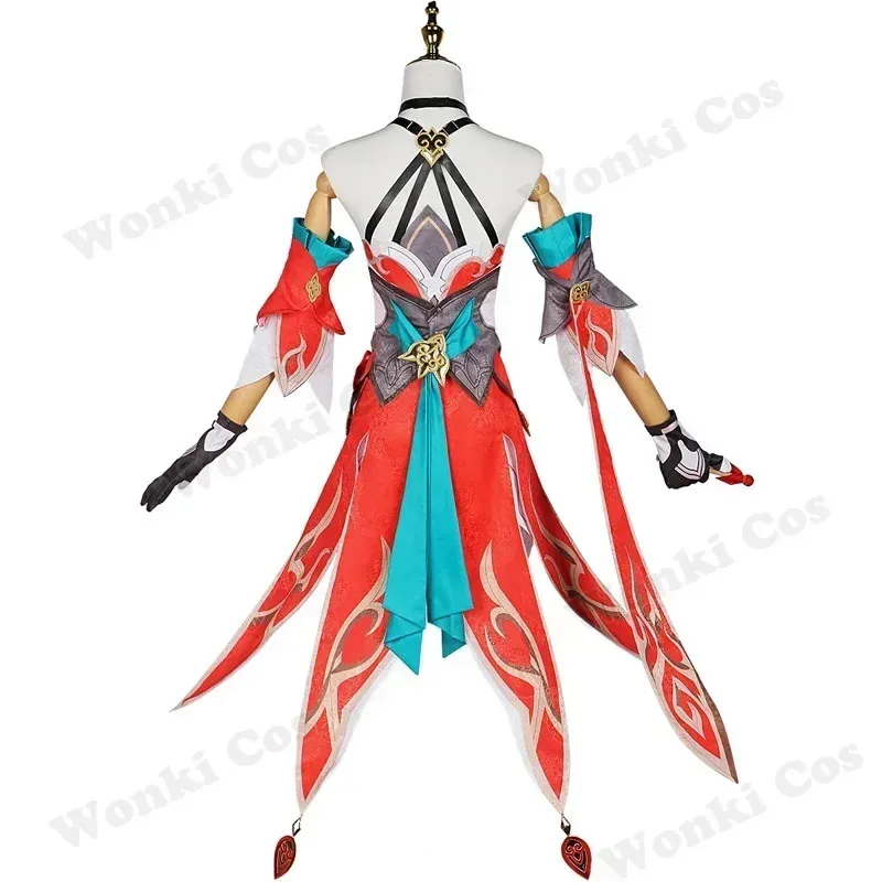 Guinaifen Косплей Костюм Парик Конский Хвост Волосы Star Rail Костюмы Gui Nai Fen Косплей Платье Сапоги Обувь для Женщин Праздничные Наряды