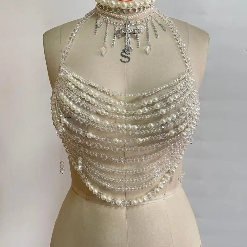 P88A Pearls Body Chain