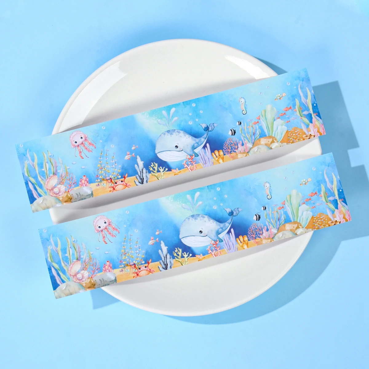 Ocean Bottle Stickers Under The Sea Theme Birthday Party Decoration Kids Favors Gift Girl Aquatic Creatures Baby Shower Supplies