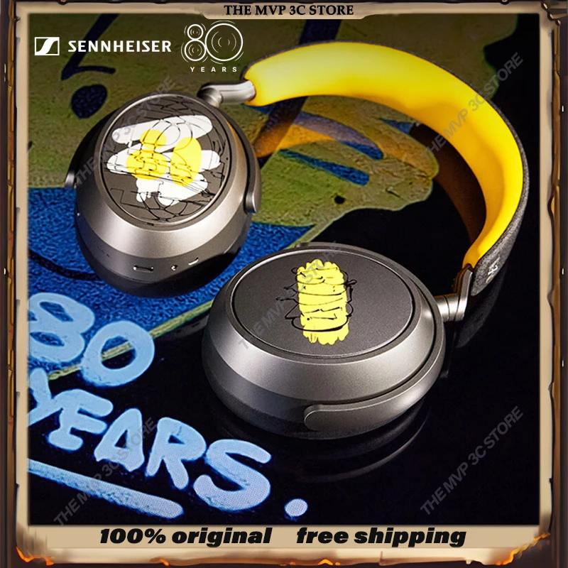 

Sennheiser MOMENTUM 4 Wireless Headphones 80th Anniversary Edition Bluetooth Headset Customized Hifi Sound Lightweight Gift