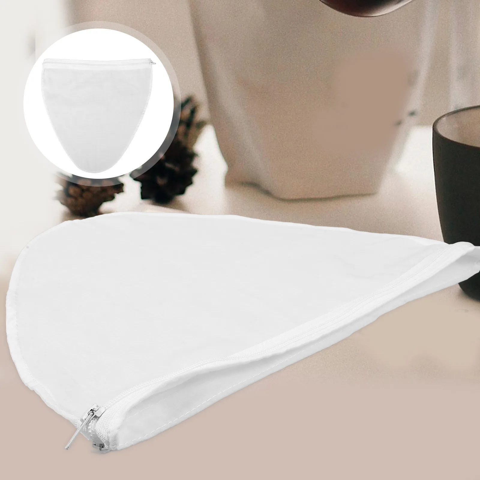 

5Pcs Milk Tea Filter Bags Reusable Mesh Strainer Bag Detachable Filter Bag for Coffee Honey Juice Brewing Mesh Strainer