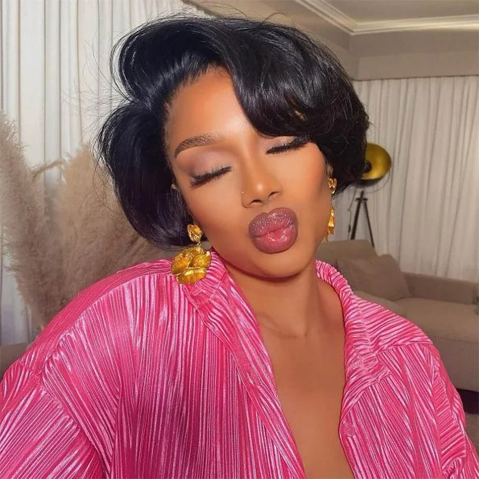 

Pixie Cut Wigs Straight Human Hair 13x4 Lace Front Wigs Short Wig Human Hair Wigs 150 Density For Women