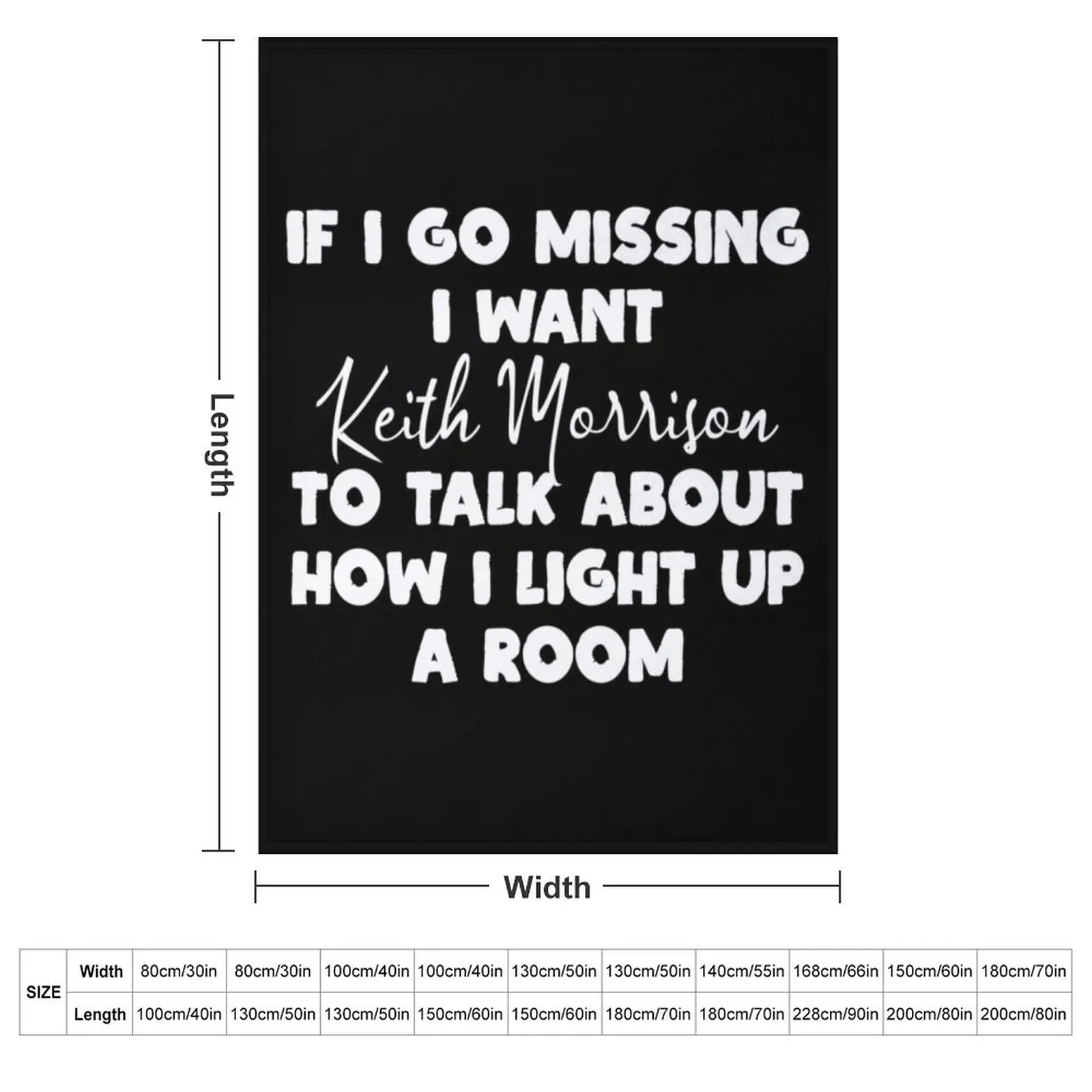 if I Go Missing I Want Keith Morrison to Talk about How I Light Up a Room Throw Blanket