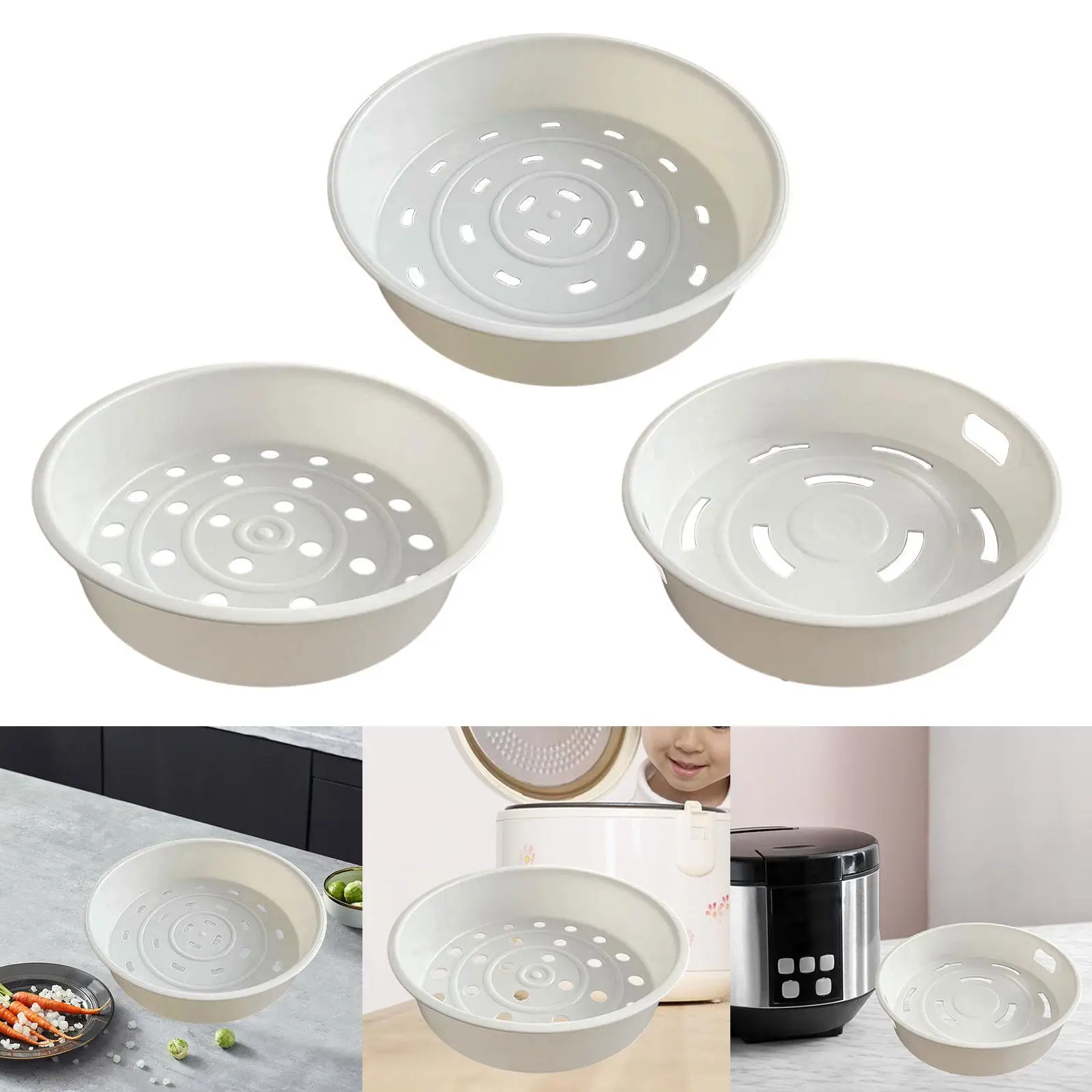 

Kitchen Steamer Grid Dumpling Steamer Kitchen Round Vegetable Food Steamer Meat Cooking Steam Grid Food Grade PP Steamer Basket