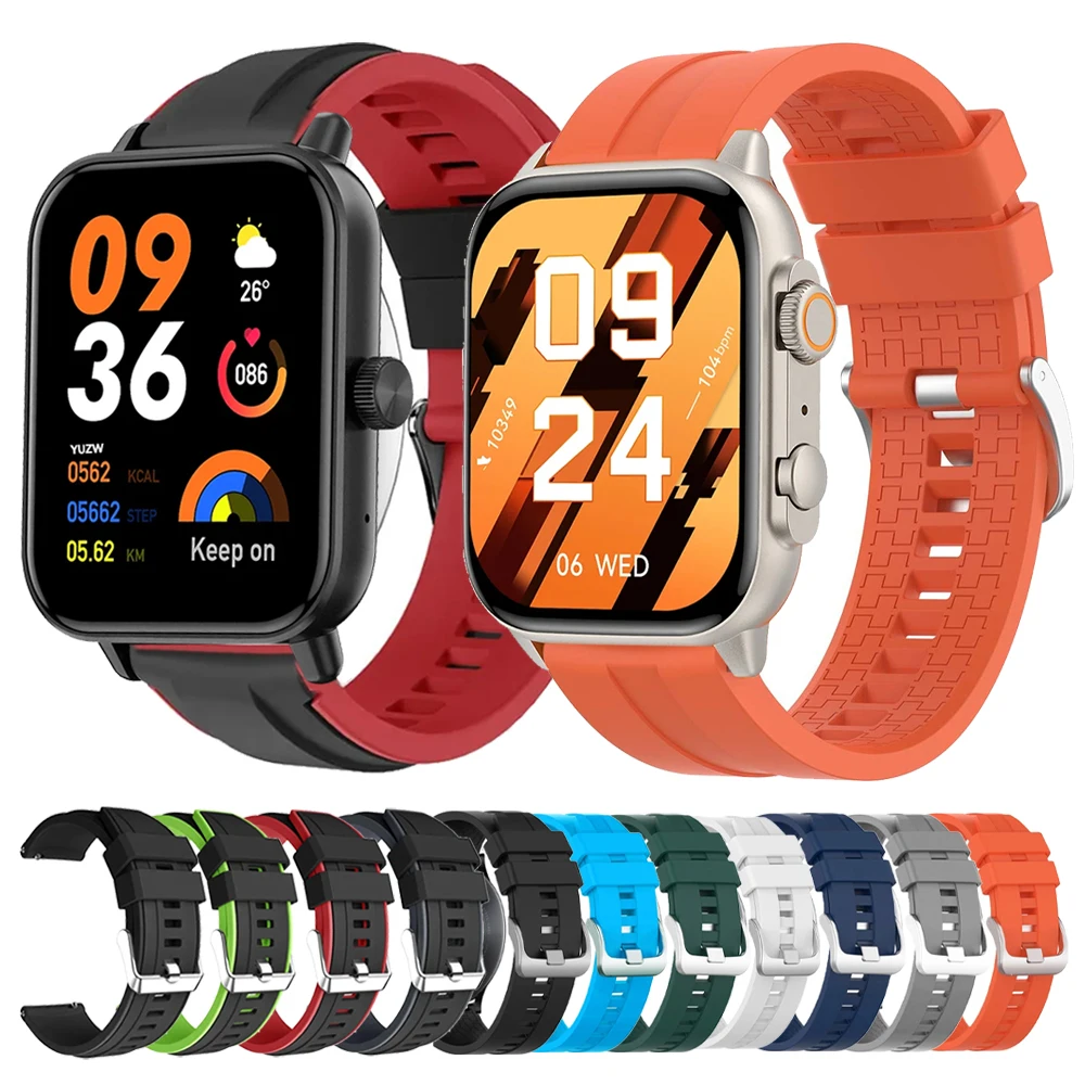 For COLMI C80 C81 C61 Smart Watch Strap 20mm 22mm Replacement Silicone Bracelet For COLMI P71/P81/P73/I31/M42 Sport Band Correas