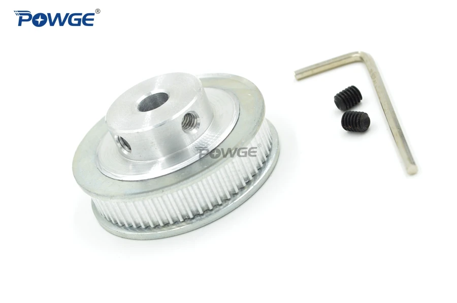 POWGE 1pcs 60 Teeth GT2 Timing Pulley Bore 5mm 6.35mm 8mm 10mm for Width 6mm GT2 Timing Belt Small Backlash 2GT Belt 60Teeth 60T