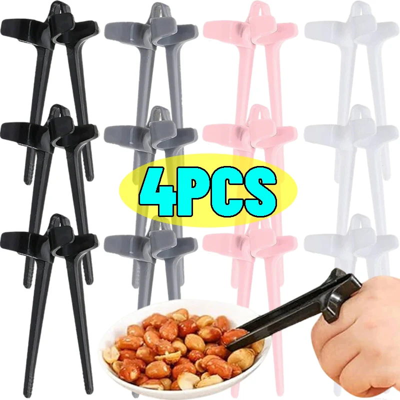 4/1PCS Finger Stäbchen Spiel Player Snack Essstäbchen Halter Kunststoff Spiel Finger Abdeckung Spiel Controller Faul Assistent Werkzeuge