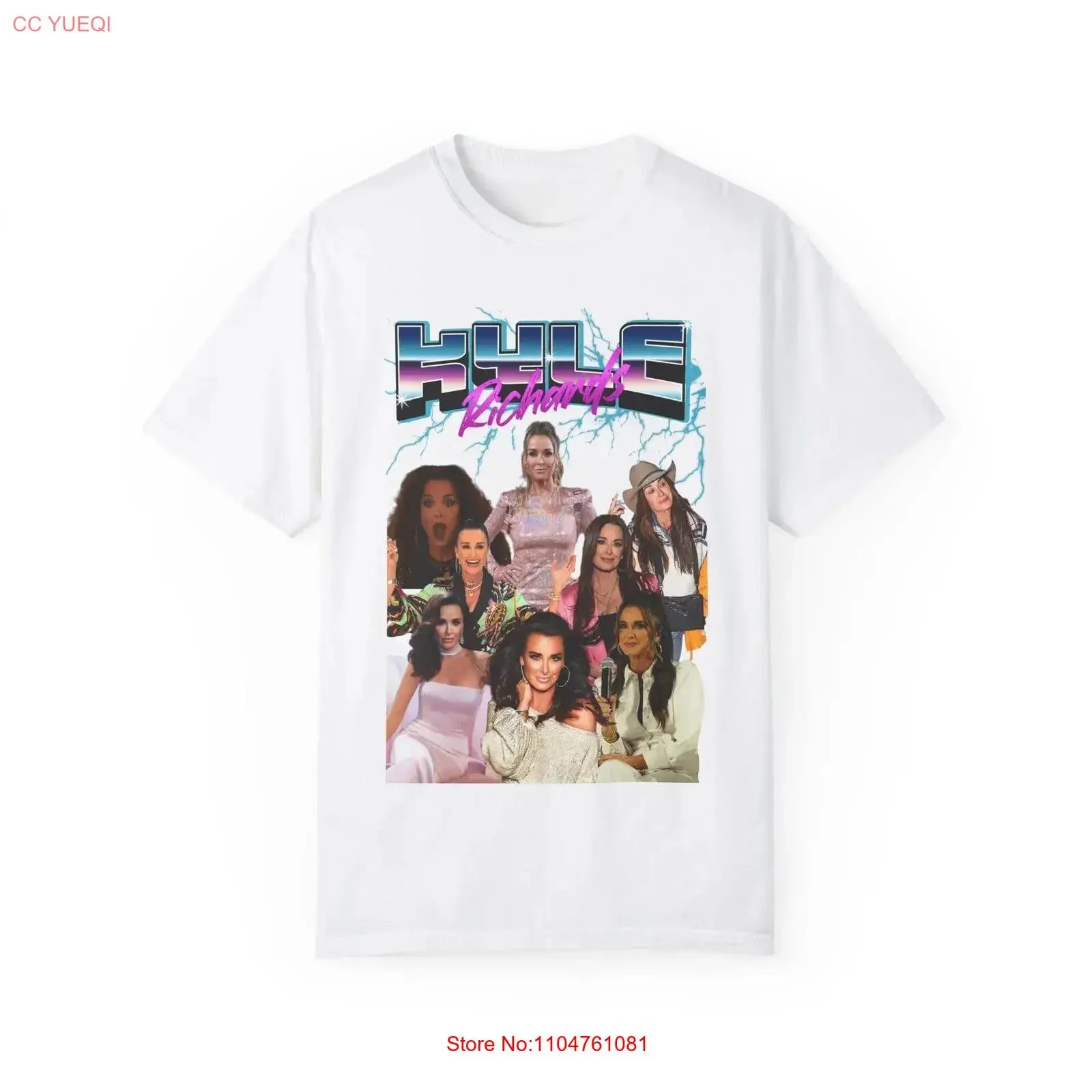Real Housewives Kyle Richards 90s Style T shirt Vintage Look TV Show Fan Apparel Retro Top vintage Washed Top For Everyday Wear