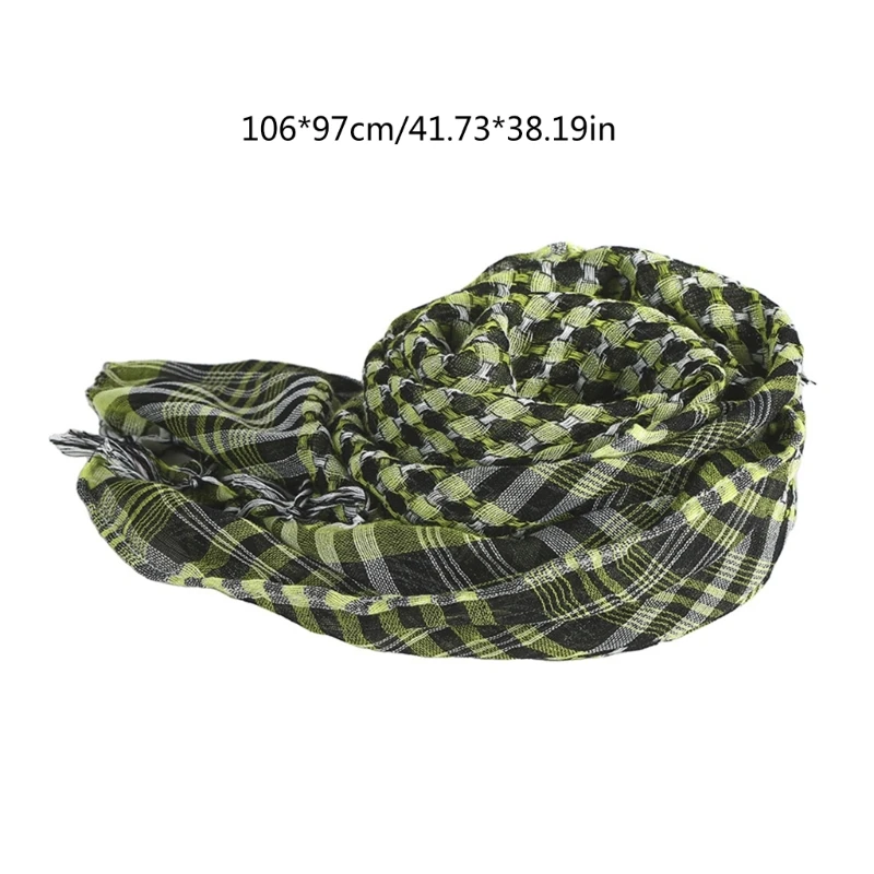 New Adult Skin-friendly Kerchief Lattice Print Pattern Turban Tie Back Hair Kerchief