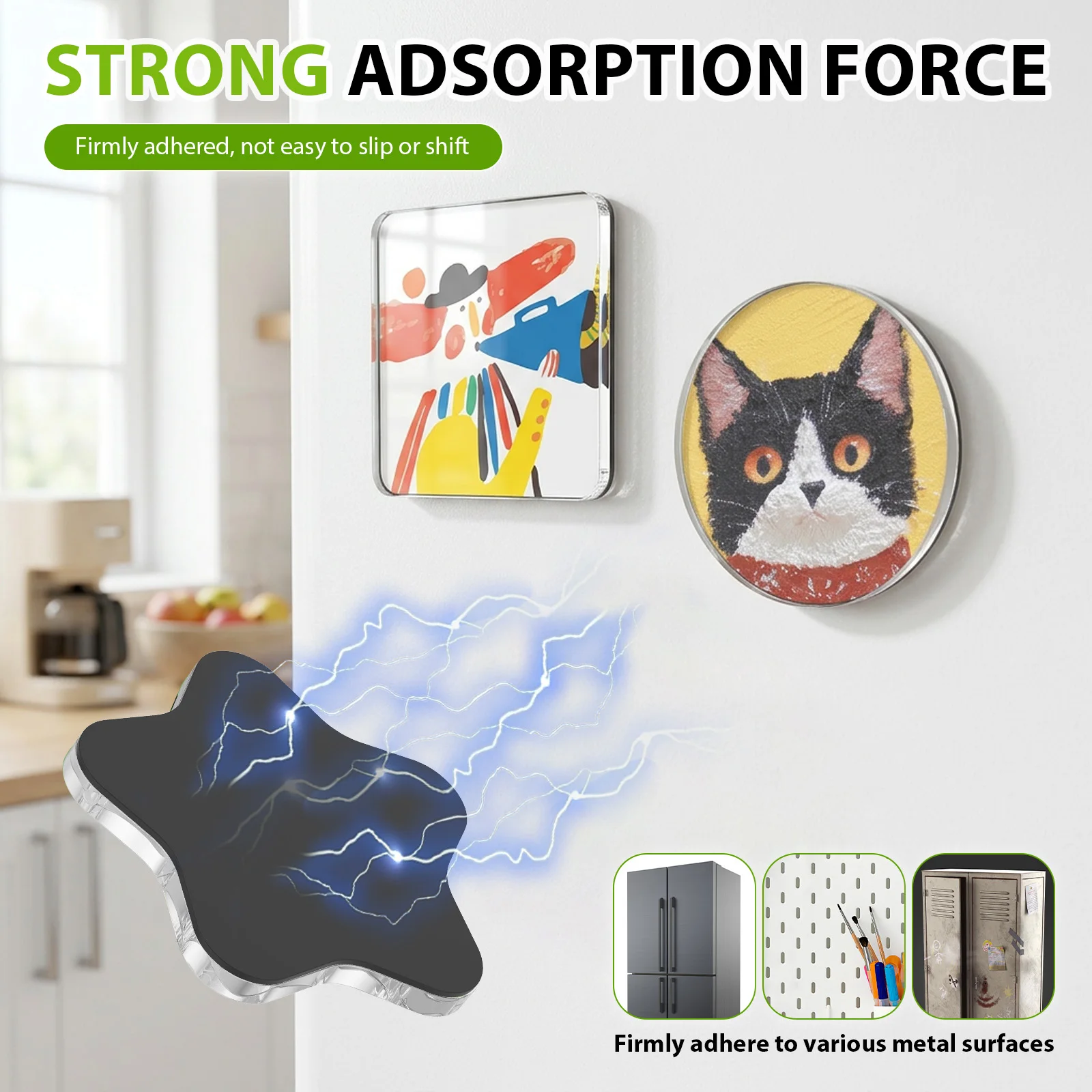 20/40 Pcs DIY Fridge Magnet Clear Acrylic DIY Refrigerator Magnet with Adhesive Backing Square/Star/Round Magnetic Picture Frame