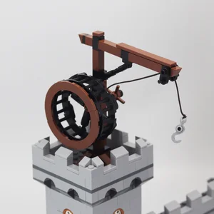 MOC-Medieval Tool Militärarchitektur, Bildungsspielzeug, DIY-Ziegel, Plattformzubehör, Bausteinmodell, Kreativität, Kran 10 Hauptverkaufskranplattform - №8