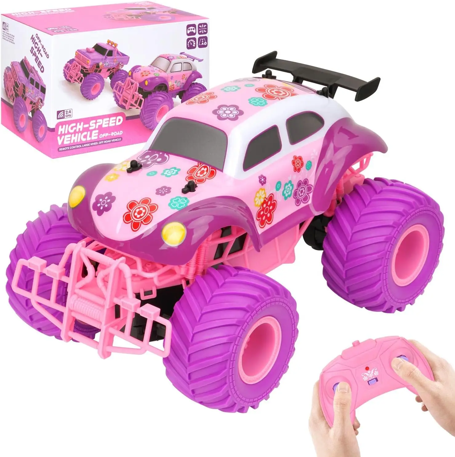 

4WD All Terrain Remote Control Car - High Speed 2.4Ghz RC Car, Waterproof Jeep, Ideal Toy Gift
