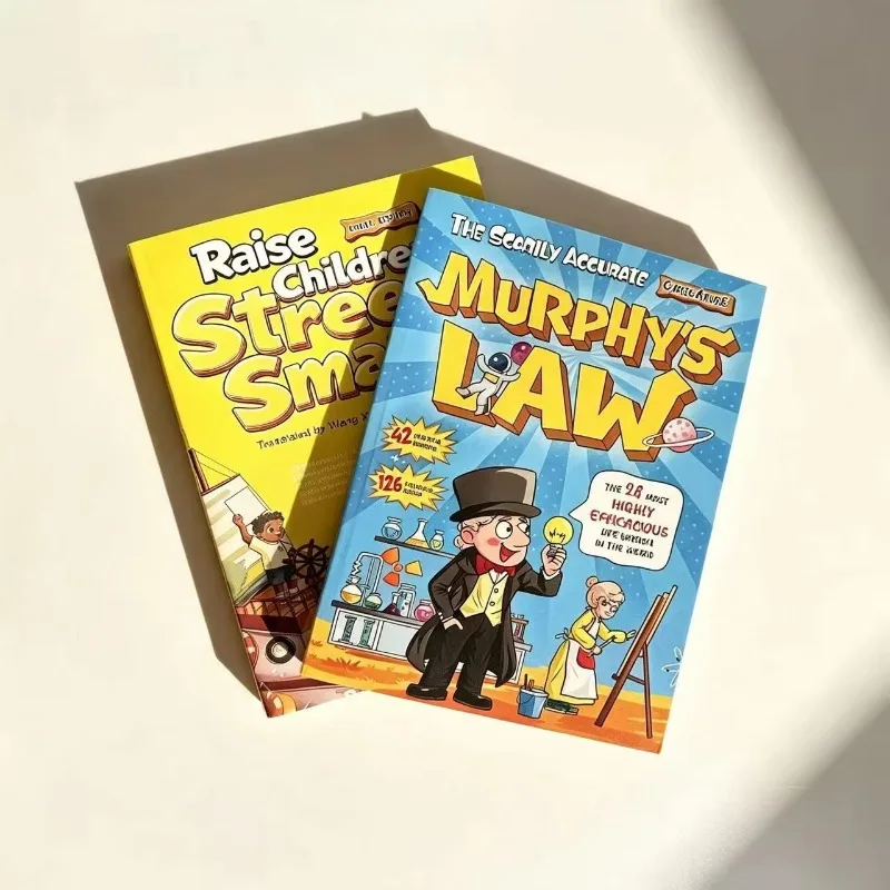 2 Books Set Raise Children Street-Smart + Murphy's Law Cartoon Kids Life Education Parenting Reading Books