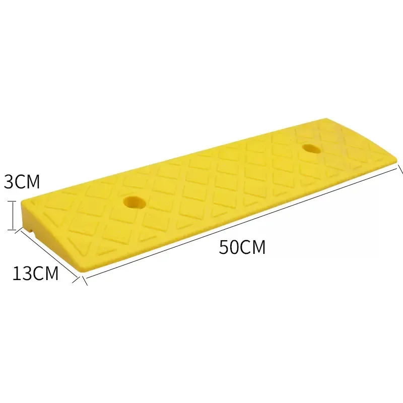 1pcs 50*13*3cm Plastic PVC Road Slope Ramp Pad Portable Car Step Uphill Triangle Mat Curb Rubber