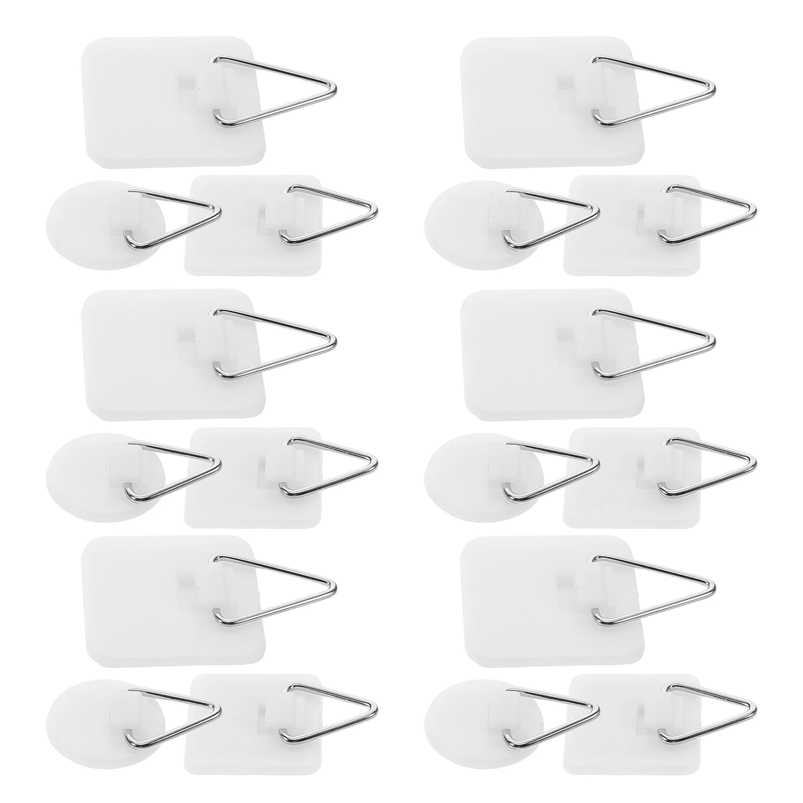 

30 Pcs Minimalist Plastic Hooks Adhesive Wall Hangers No Trace Sticky Mounts for Kitchen Bathroom Home Storage Organization