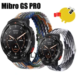 3in1 For Mibro GS Pro Strap Band Nylon Belt Adjustable Soft Wristband Bracelet Screen protector film