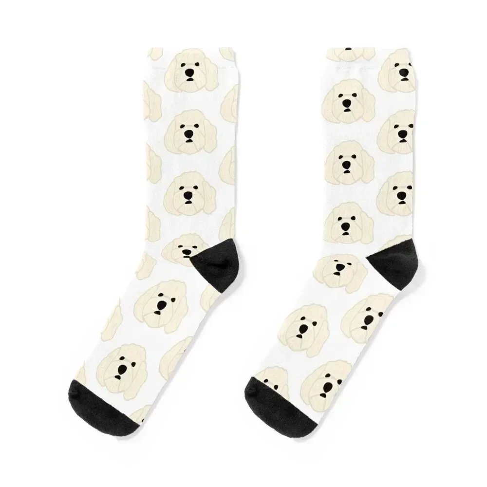 

Maltipoo Head Socks Run funny gift anime New year's Ladies Socks Men's